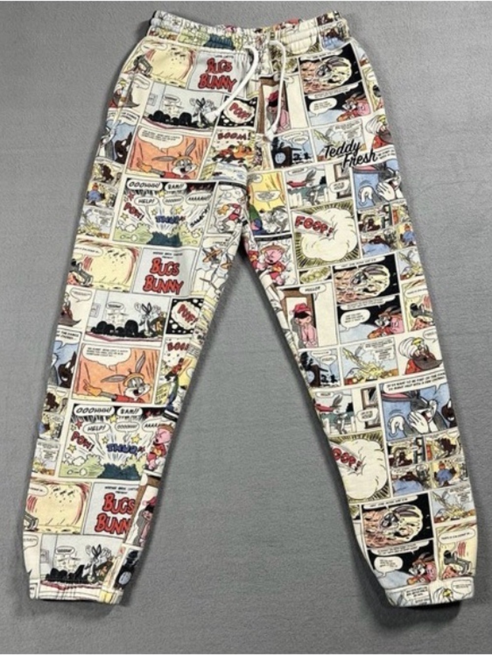 Vintage Teddy Fresh Multi-Color Comic-Print Relaxed Jeans Size 2XL Unisex